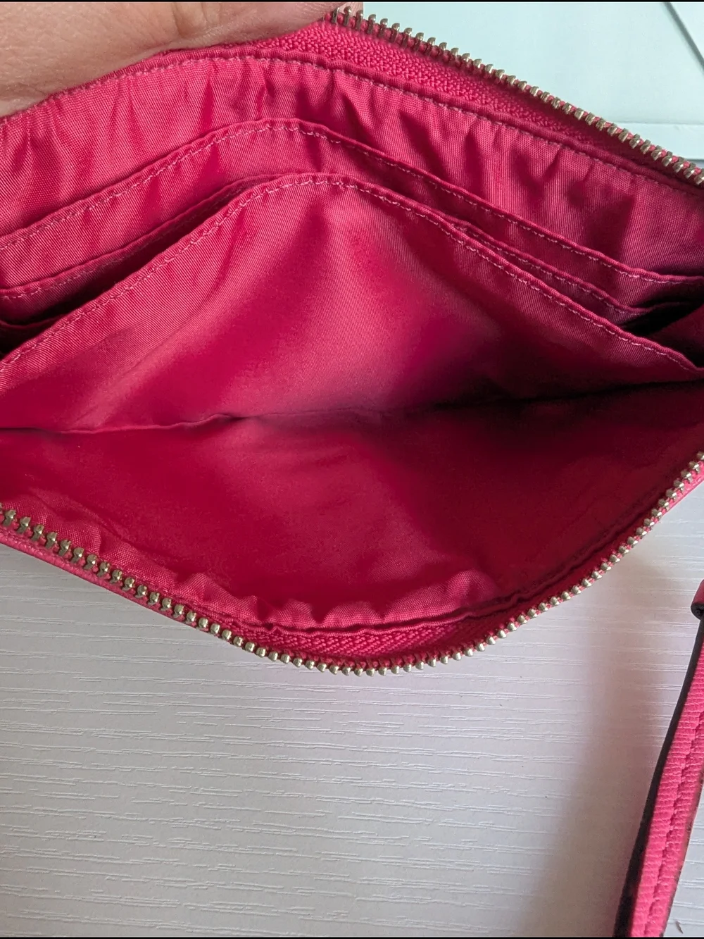 Coach Pink Signature Canvas Wristlet